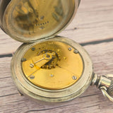 1897 Elgin Pocket Watch 18s Grade 96 7 Jewels Coin Silver Double Hinged Case