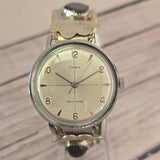 Vintage Timex Self-Wind Watch 35mm Automatic Wristwatch on a LT Silver Cuff Bracelet with Onix