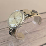 Vintage Timex Self-Wind Watch 35mm Automatic Wristwatch on a LT Silver Cuff Bracelet with Onix