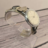 Vintage Timex Self-Wind Watch 35mm Automatic Wristwatch on a LT Silver Cuff Bracelet with Onix