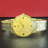 Vintage Tissot Seastar Seven Militar Watch 36mm Striped Dial Dress Wristwatch