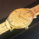 Vintage Tissot Seastar Seven Militar Watch 36mm Striped Dial Dress Wristwatch