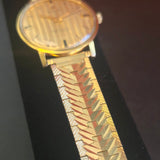 Vintage Tissot Seastar Seven Militar Watch 36mm Striped Dial Dress Wristwatch