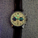 Bremont Automatic Chronograph Watch ALT1-C Date Cream Dial 43mm Chronometer Wristwatch B&P