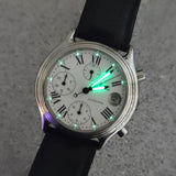 Baume & Mercier Baumatic Chronograph Watch MV040122 Date 36mm S.S. - Original Strap & Clasp