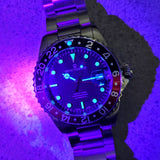 Revue Thommen Diver GMT Automatic Watch Date 17572.2236 42mm ALL S.S. Black & Red Bezel - 2-Box & Papers
