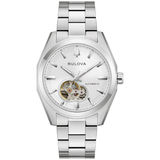 Bulova Surveyor Automatic Watch 96A345 White Dial 21 Jewels 39mm ALL S.S.
