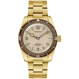 Caravelle Vintage Sea Hunter Automatic Watch 44B133 By Bulova 39mm Gold S.S.