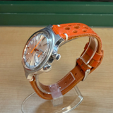 1970s Rotary Longines Monopusher Chronograph Watch 17 Jewels Date Indicator 36mm S.S. Wristwatch