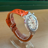 1970s Rotary Longines Monopusher Chronograph Watch 17 Jewels Date Indicator 36mm S.S. Wristwatch