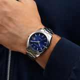 Bulova Surveyor Automatic Watch 96B436 Date Navy Blue Dial 39mm ALL S.S.