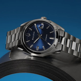 Bulova Surveyor Automatic Watch 96B436 Date Navy Blue Dial 39mm ALL S.S.