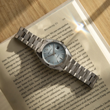 Bulova Surveyor Automatic Watch 96B469 Date Light Blue Dial 39mm ALL S.S.