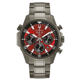 BULOVA Marine Star Chronograph Watch 98B350 Series B 44mm ALL S.S. - Box and Papers!