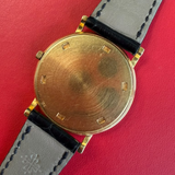 1990s Patek Philippe Calatrava Watch 3520D 18K Gold 32mm Hobnail Bezel - Cal. 177 18 Jewels ADJ. Ultra-Thin