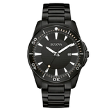 Bulova Sport Quartz Men's Watch 98B463 Black S.S. Case and Bracelet 42.5mm Box & Papers