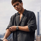 Bulova Maquina Classic Automatic Watch 98A179 46mm ALL S.S. Wristwatch