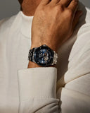 Bulova Marine Star Series A Automatic Watch 98A302 21 Jewels Blue Dial & Bezel 44mm ALL S.S.
