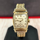 Bulova 1940s tonneau case wristwatch 15 Jewels Cal. 10BC 