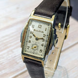 Bulova Lone Eagle Art Deco engraved gold case