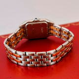 Cartier Panthere Quartz Watch 29mm Date 2-Tone SS 2-Row Yellow Gold Bracelet - Box & Papers