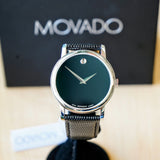 MOVADO MUSEUM CLASSIC Watch Black Dial 30M W.R. MO.01.1.14.6000 - ALL Original In Box