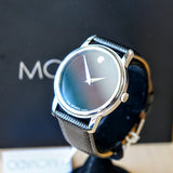 MOVADO MUSEUM CLASSIC Watch Black Dial 30M W.R. MO.01.1.14.6000 - ALL Original In Box