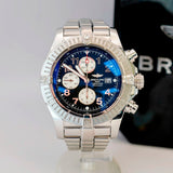 Breitling Super Avenger Chronograph Automatic Watch A13370 S.S. Black Dial - 2-Box & Papers
