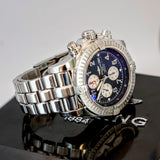 Breitling Super Avenger Chronograph Automatic Watch A13370 S.S. Black Dial - 2-Box & Papers