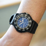 Vintage LUMINOX Navy Seals Watch 200m/660ft Blue Dial Date Indicator Wristwatch