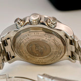 Breitling Super Avenger Chronograph Auto Watch A13370 Blue Dial ALL S.S.  - In Service Box