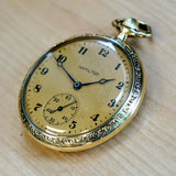 1922 HAMILTON Dress Pocket Watch Openface 12s Grade 910 17 Jewels Adjusted Engraved Case