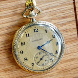 1922 HAMILTON Dress Pocket Watch Openface 12s Grade 910 17 Jewels Adjusted Engraved Case