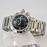 Cartier Pasha Seatimer Automatic Watch Ref. 2790 Date 40mm Black Dial ALL S.S.