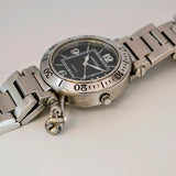 Cartier Pasha Seatimer Automatic Watch Ref. 2790 Date 40mm Black Dial ALL S.S.