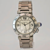 Cartier Pasha Seatimer Automatic Watch Ref. 2790 Date 40mm White Dial ALL S.S.