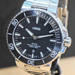 ORIS Aquis Date Watch 733 7730 Dive Automatic Wristwatch S.S.