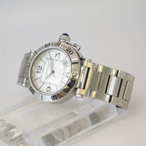 Cartier Pasha Seatimer Automatic Watch Ref. 2790 Date 40mm White Dial ALL S.S.