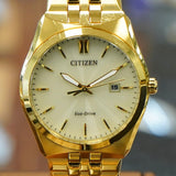 CITIZEN Corso Eco-Drive Watch BM7332-53P Date Indicator ALL Gold S.S. Wristwatch