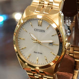 CITIZEN Corso Eco-Drive Watch BM7332-53P Date Indicator ALL Gold S.S. Wristwatch