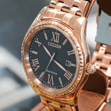 CITIZEN Dress Watch Eco-Drive EO1143-54E Date Indicator Wristwatch ALL Rose Gold S.S.