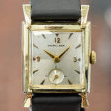 1955 HAMILTON Trent Watch 22 Jewels Cal. 770 10K G.F. Tank Case & Fancy Lugs U.S.A. Wristwatch