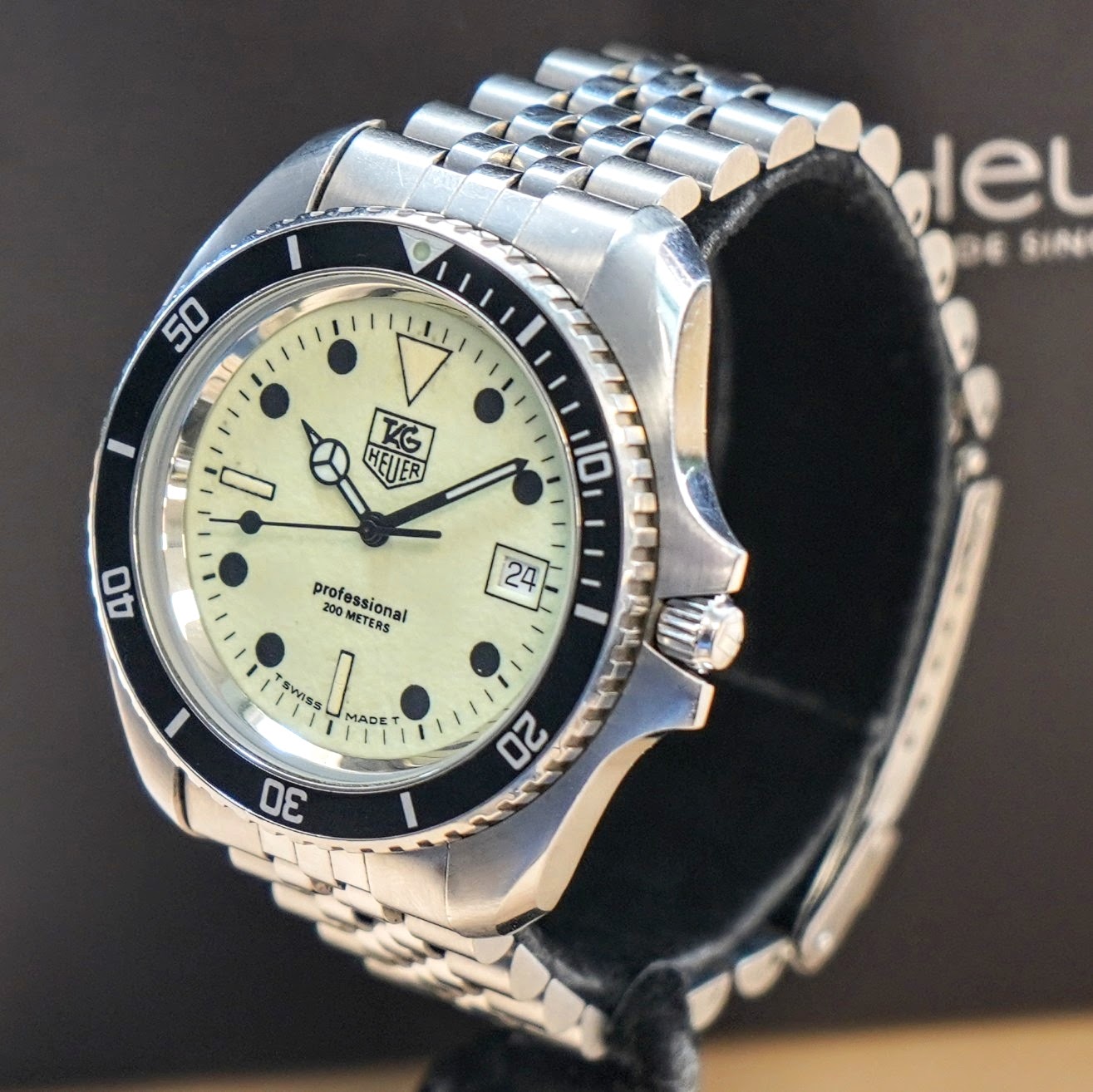 Vintage TAG HUER 1000 Night Diver Watch 42mm Jumbo Lume