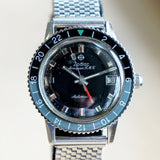 Vintage ZODIAC Aerospace GMT Diver Watch Ref. 752-934 Automatic Wristwatch - ALL S.S.