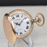 Ladies ARNEX Pocket Watch Hunter Case 17 Jewels Engraved Decorative Case France