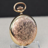 Ladies ARNEX Pocket Watch Hunter Case 17 Jewels Engraved Decorative Case France