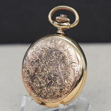 Ladies ARNEX Pocket Watch Hunter Case 17 Jewels Engraved Decorative Case France