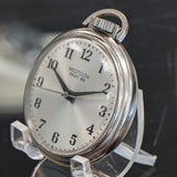 Vintage WESTCLOX Pocket Ben Pocket Watch - Silver-Tone Round Case U.S.A.