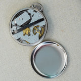 Vintage WESTCLOX Pocket Ben Pocket Watch - Silver-Tone Round Case U.S.A.