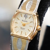 Vintage Ladies ELGIN Diamond Quartz Watch Two-Tone - Ref. EK247-007 Wristwatch